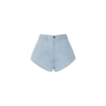 Washed Denim Mini Short