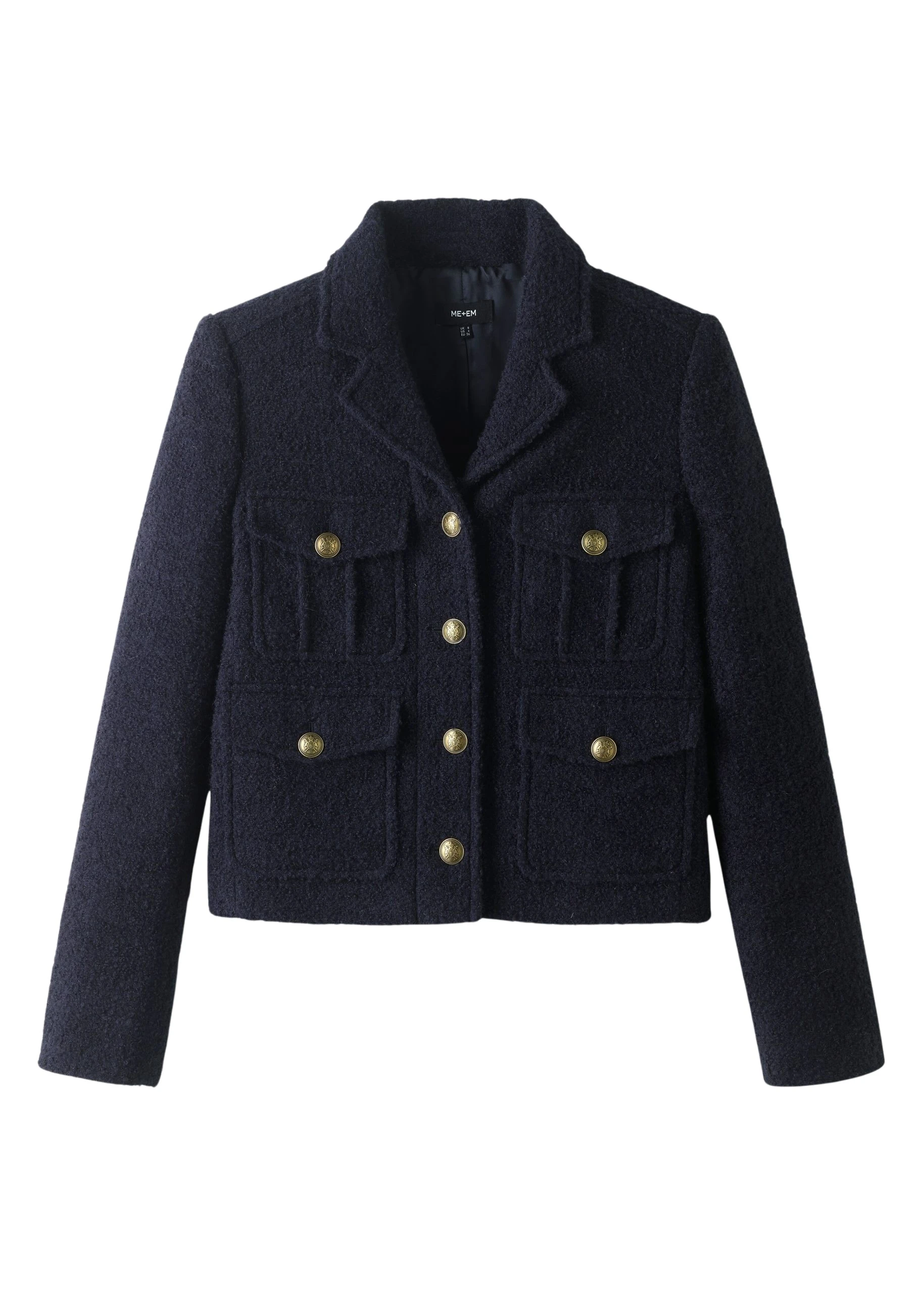 Me-and-Em-Italian-Boucle-Military-Crop-Jacket-scaled52225_nobg Italian Bouclé Military Crop Jacket - Image 1