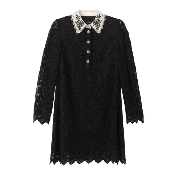 Lace Collar Shift Dress
