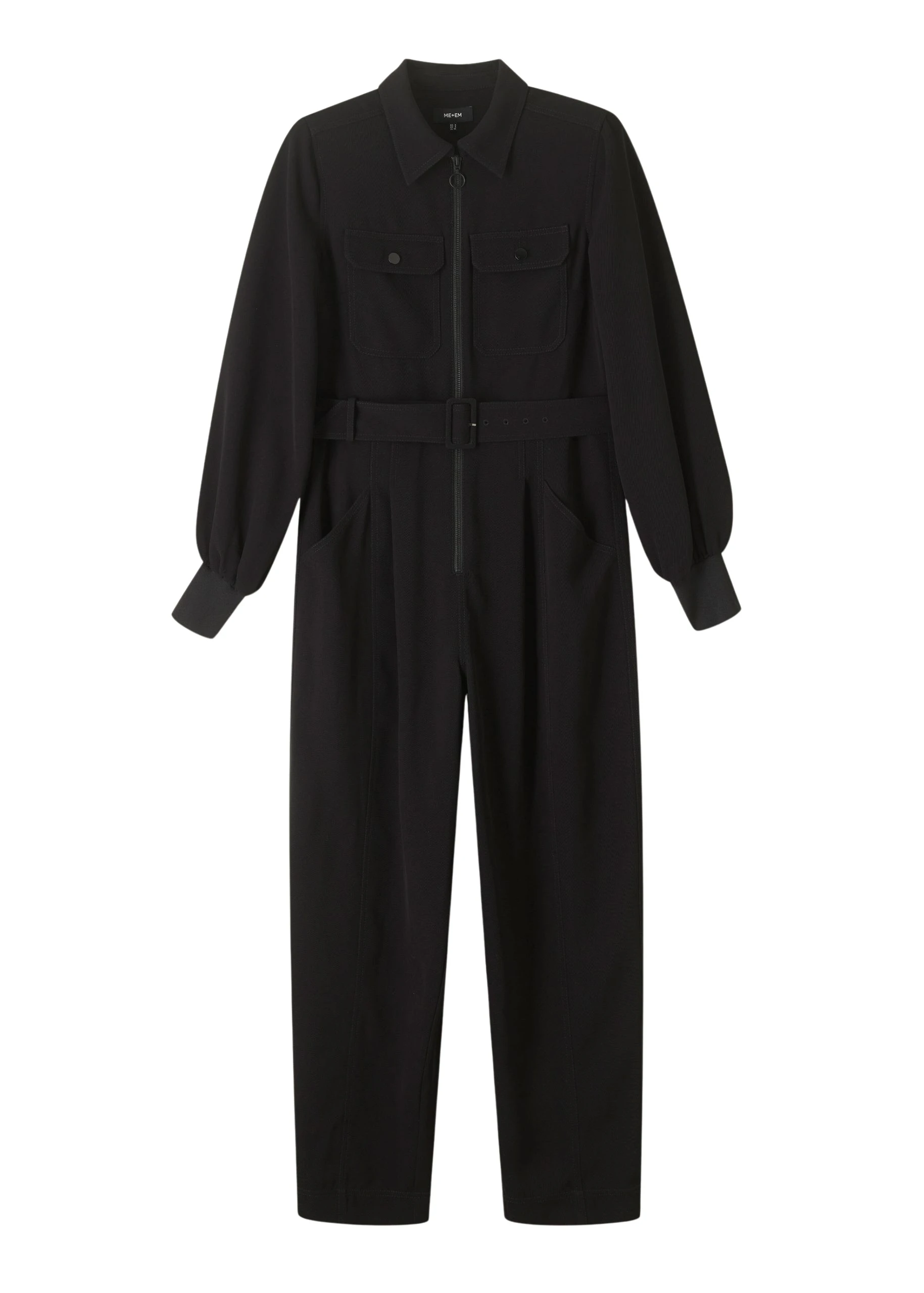Me-and-Em-Modern-Twill-Tapered-Leg-Jumpsuit-Belt-scaled99608_nobg Modern Twill Tapered-Leg Jumpsuit + Belt - Image 1