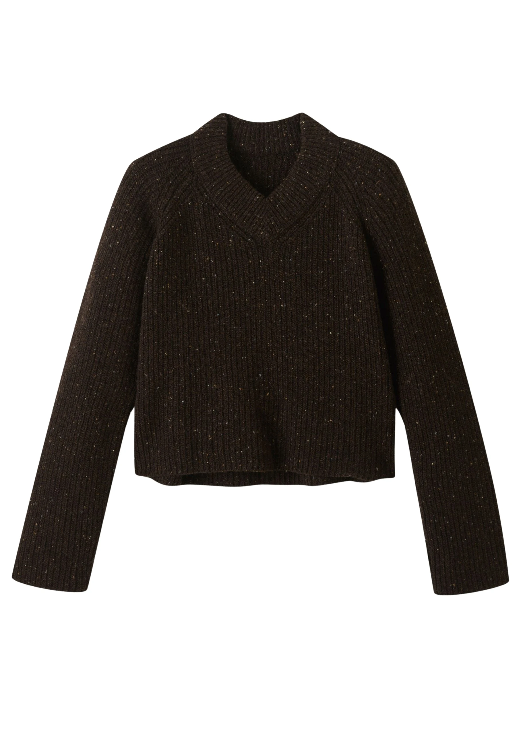 Me-and-Em-Soft-Donegal-Tweed-High-V-Neck-Crop-Sweater-scaled57732_nobg Soft Donegal Tweed High V-Neck Crop Sweater - Image 1