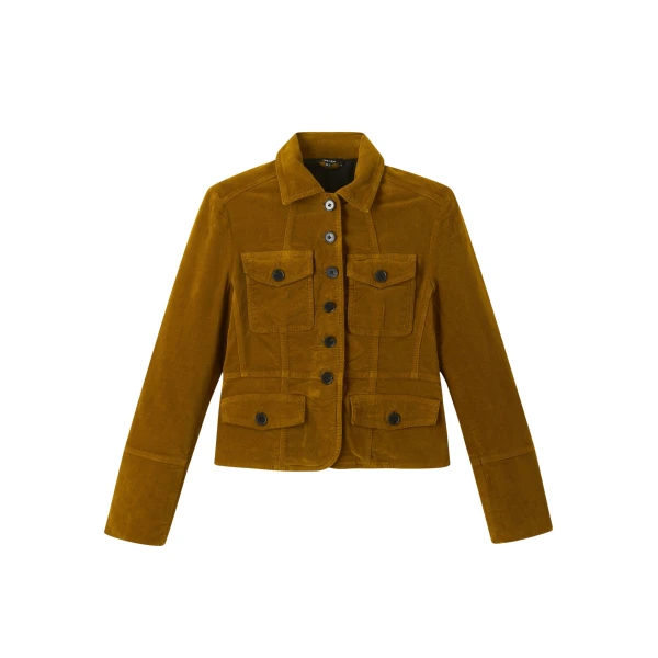 Washed Velvet Fitted Jacket