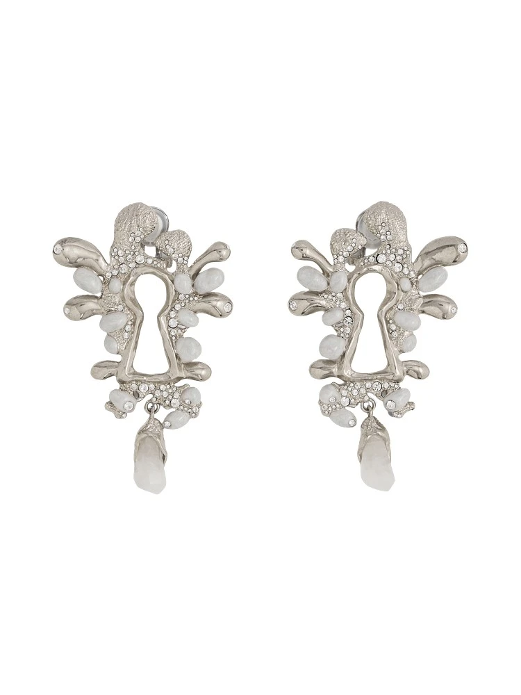 Schiaparelli-Rhinestone-Keyhole-Earrings-367526_nobg Schiaparelli Earrings luxury Earrings from Luxury Handbags Marketplace
