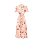 Bianca Short Sleeve Midi Dress - Peony Print