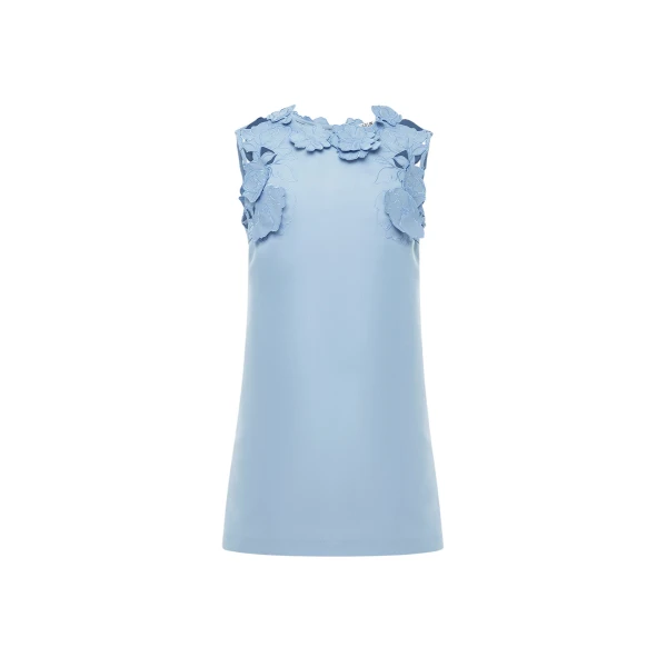 Blair Appliqué Mini Dress - Powder Blue