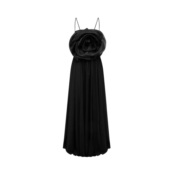 Bloom Rose Maxi Dress - Ebony
