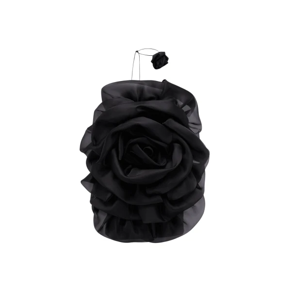 Bloom Rose Mini Dress - Ebony