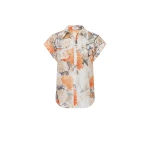 Catarina Blouse - Hydrangea Print in Vanilla