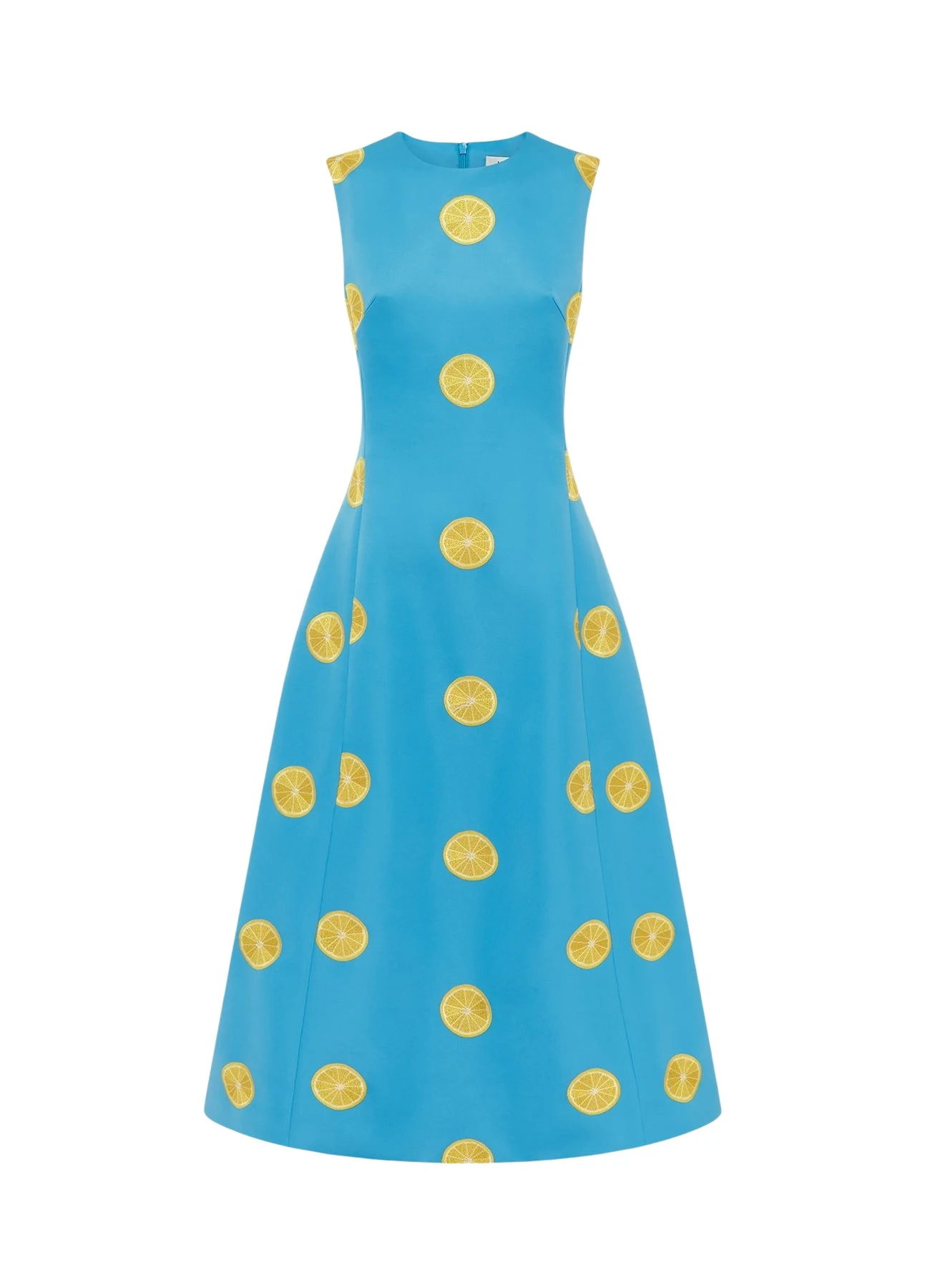 Leo-Lin-Cleo-Embroidered-Sleeveless-Midi-Dress-Citrus-Embroidery84066_nobg Cleo Embroidered Sleeveless Midi Dress - Citrus Embroidery - Image 1