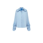 Daniella Appliqué Blouse - Powder Blue