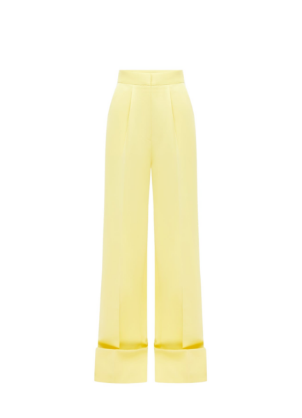 Ellis Wide Leg Pants - Sorbet Yellow