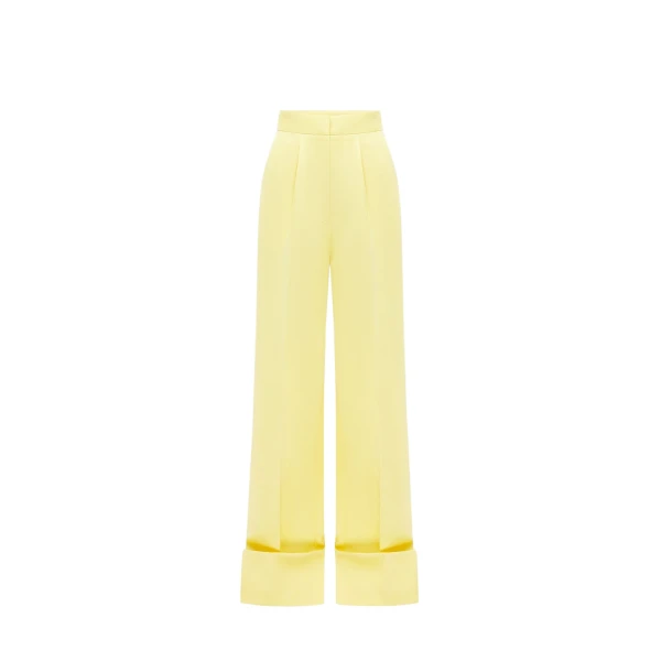 Ellis Wide Leg Pants - Sorbet Yellow