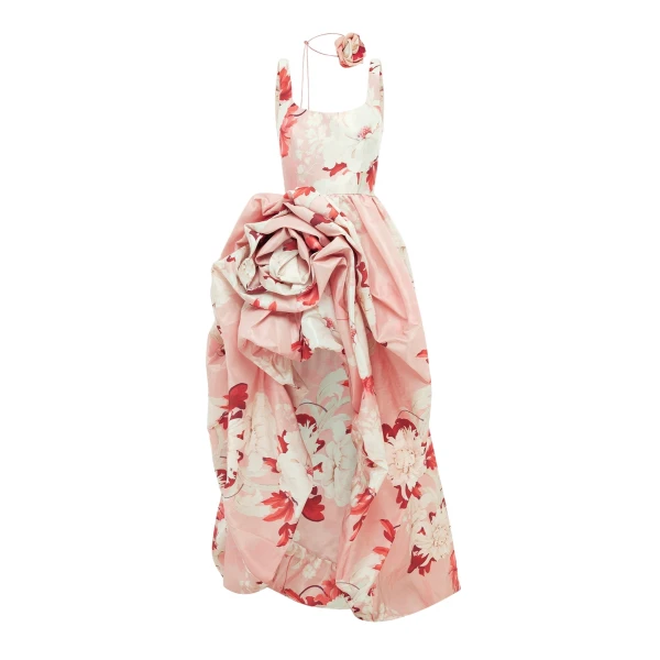 Illiana Rose Gown - Peony Print