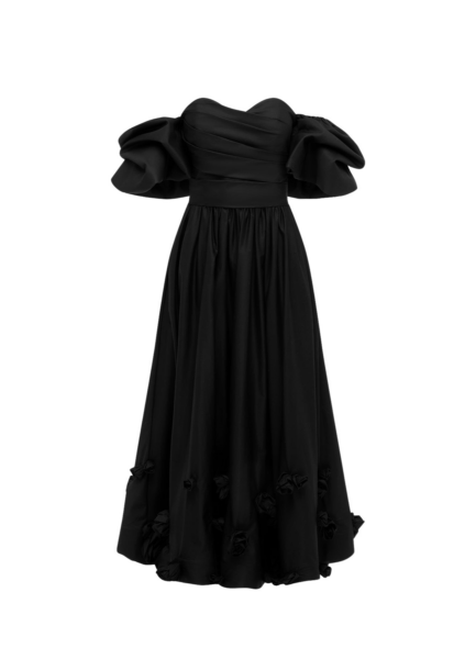 Miranda Rose Midi Dress - Ebony