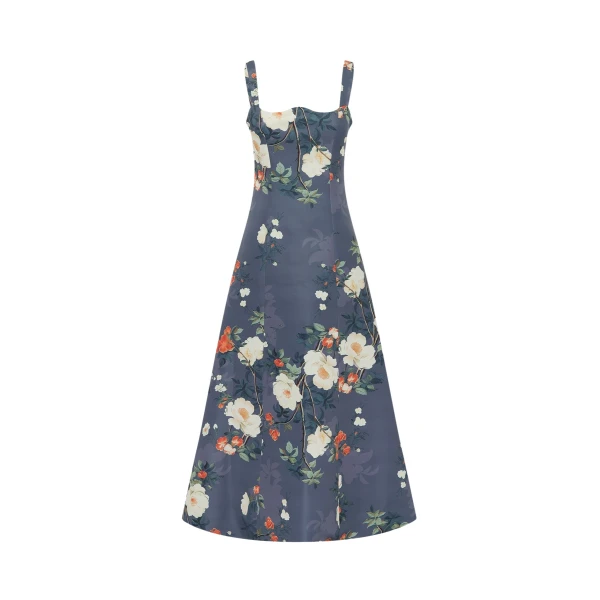 Odette Midi Dress - Pear Blossom Print