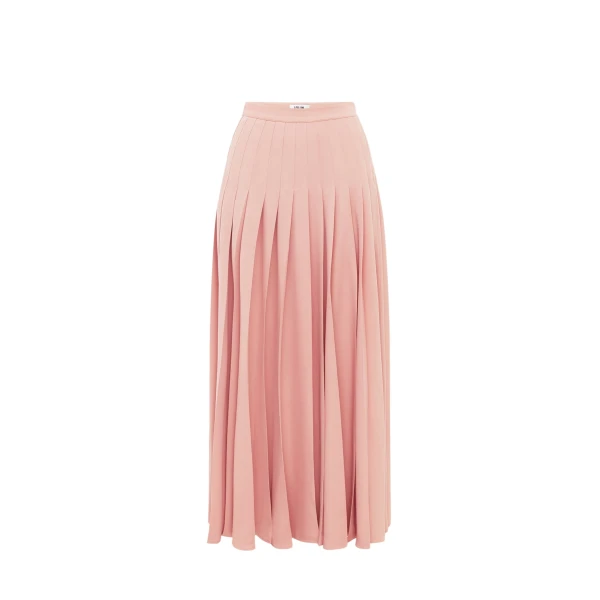 Tori Pleated Maxi Skirt - Light Rose