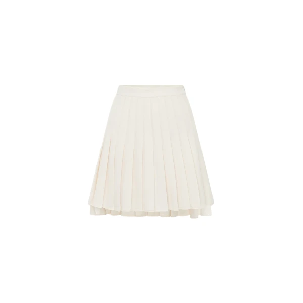 Willa Pleated Mini Skirt - Vanilla