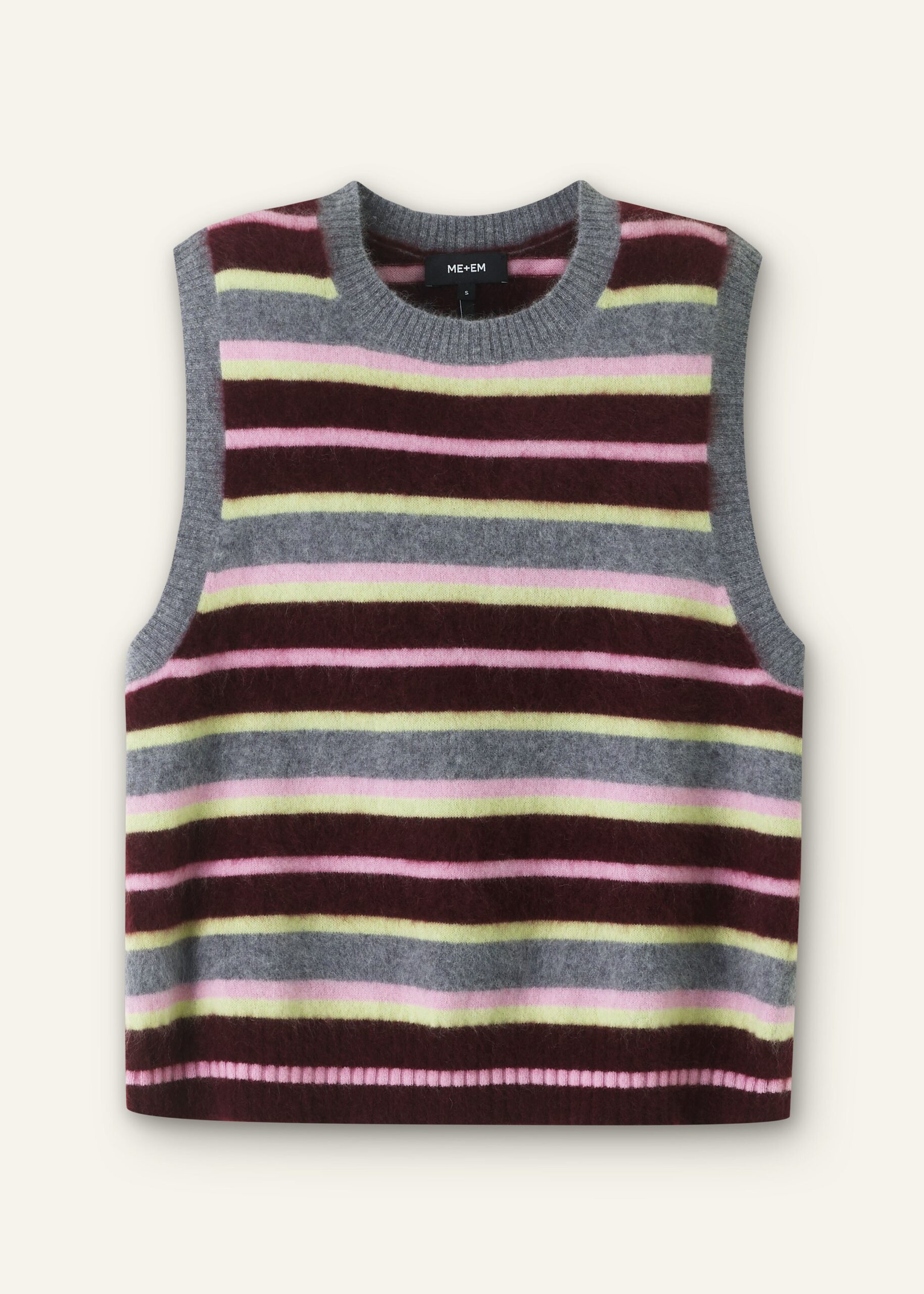 Me and Em Brushed Cashmere Stripe Sweater Vest Me and Em dress
