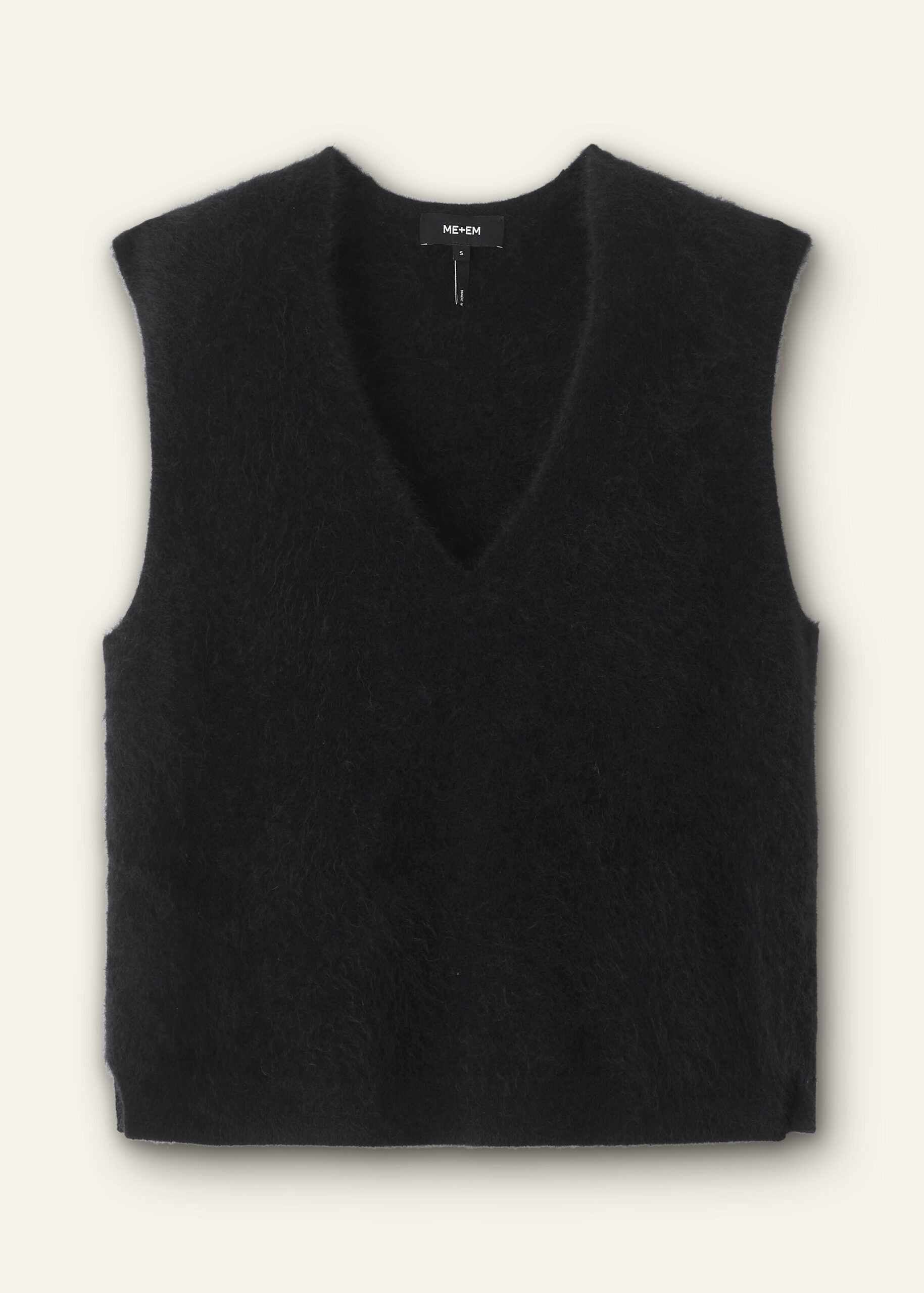 Me and Em Brushed Cashmere V-Neck Crop Sweater Vest Me and Em dress