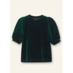 Me and Em Fluid Velour Pouf Sleeve Top Me and Em dress