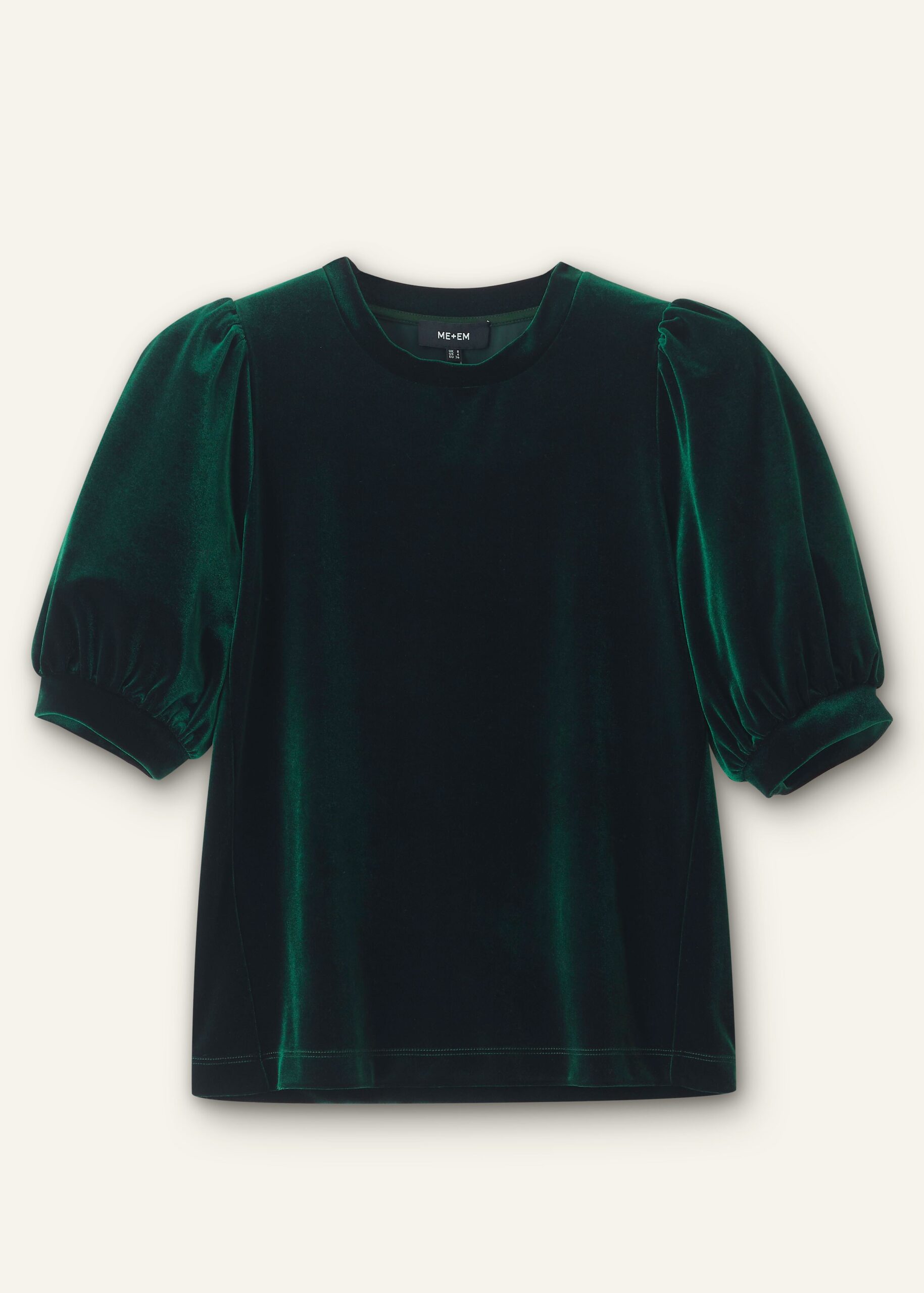 Me and Em Fluid Velour Pouf Sleeve Top Me and Em dress