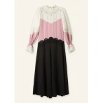 Me and Em Silk Color Block Lace Maxi Dress + Belt Me and Em dress