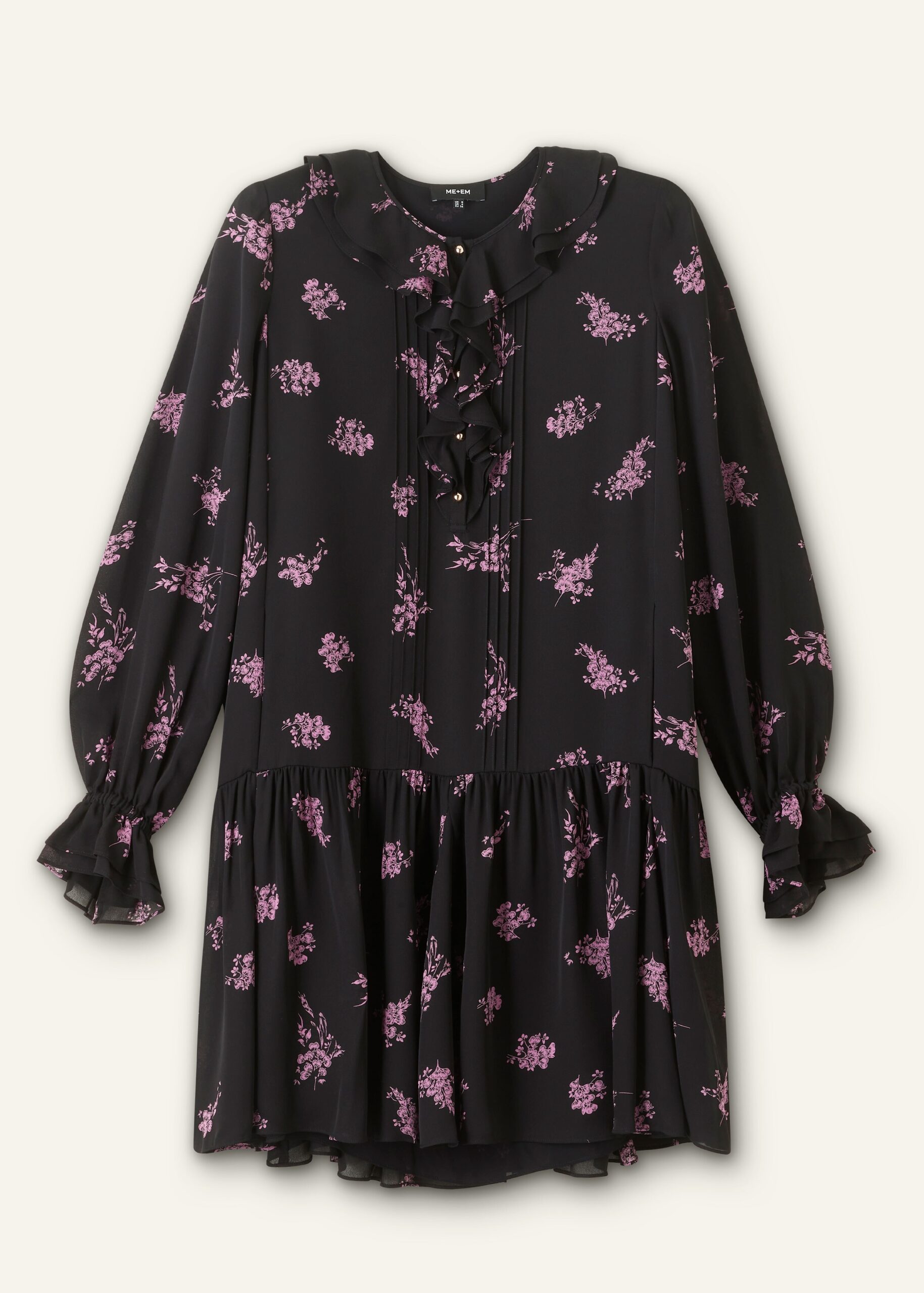 Me and Em Silk Scattered Floral Print Short Dress Me and Em dress