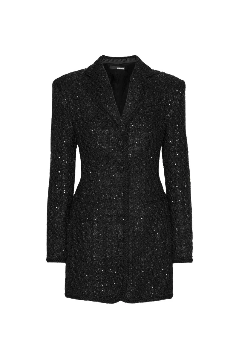 Rotate-Birger-Christensen-Boucle-Blazer-Dress-Black72887_nobg Boucle Blazer Dress Black - Image 1