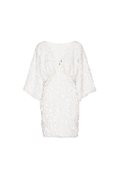 Wide Sleeve Dress White