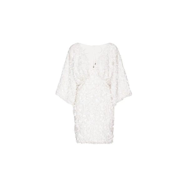 Wide Sleeve Dress White