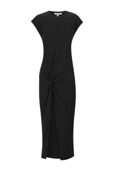 Aby Twist Midi Dress - Black
