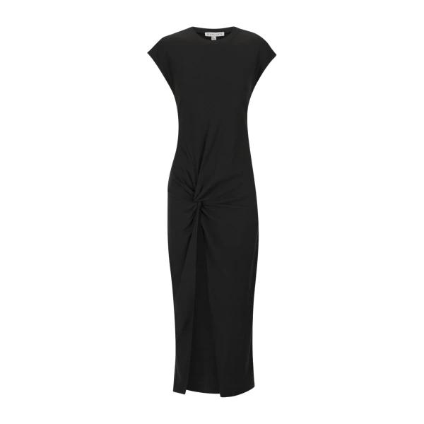 Aby Twist Midi Dress - Black