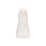 Alaya High Neck Cowl Mini Dress