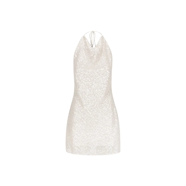 Alaya High Neck Cowl Mini Dress