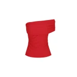 Beau One Shoulder Top - Chilli