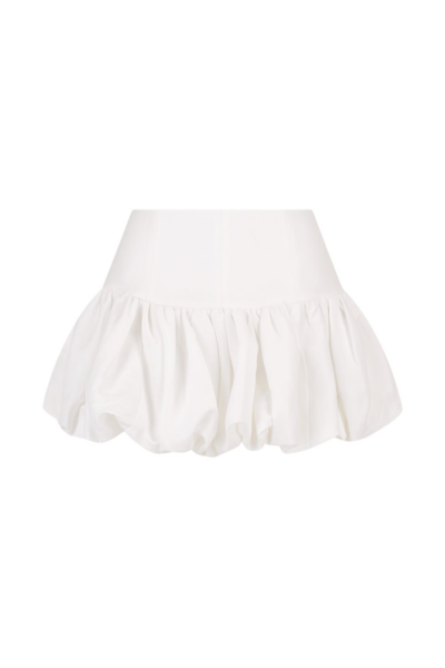 Blanc Bubble Mini Skirt - Ivory