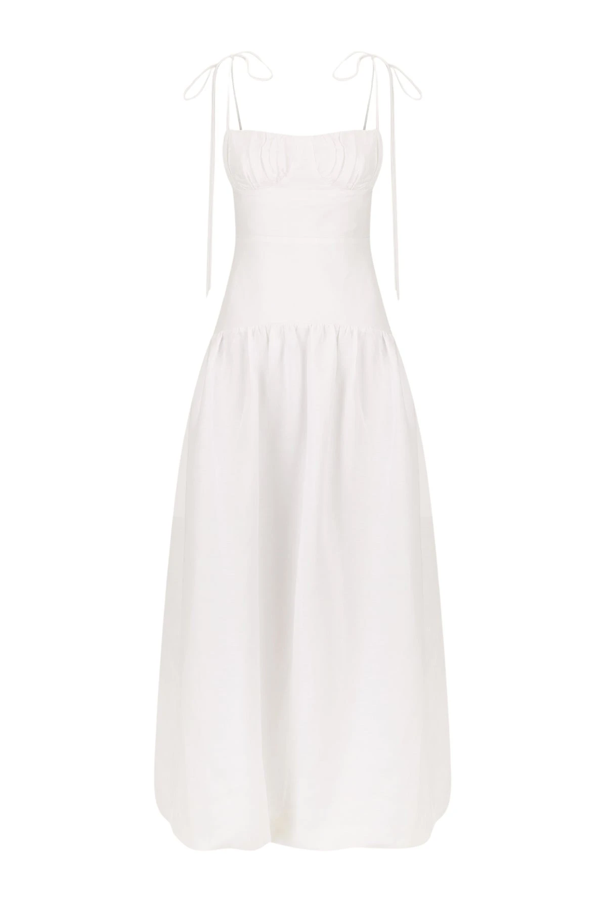 Shona-Joy-Blanc-Gathered-Midi-Dress99850_nobg Blanc Gathered Midi Dress - Image 1