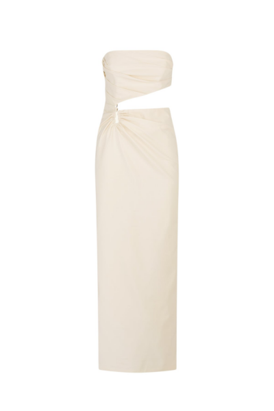 Lani Strapless Cut Out Maxi Dress - Rice