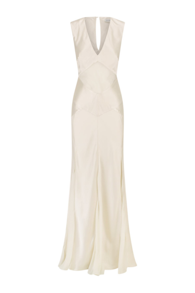 Moraya Godet Maxi Dress - Pearl