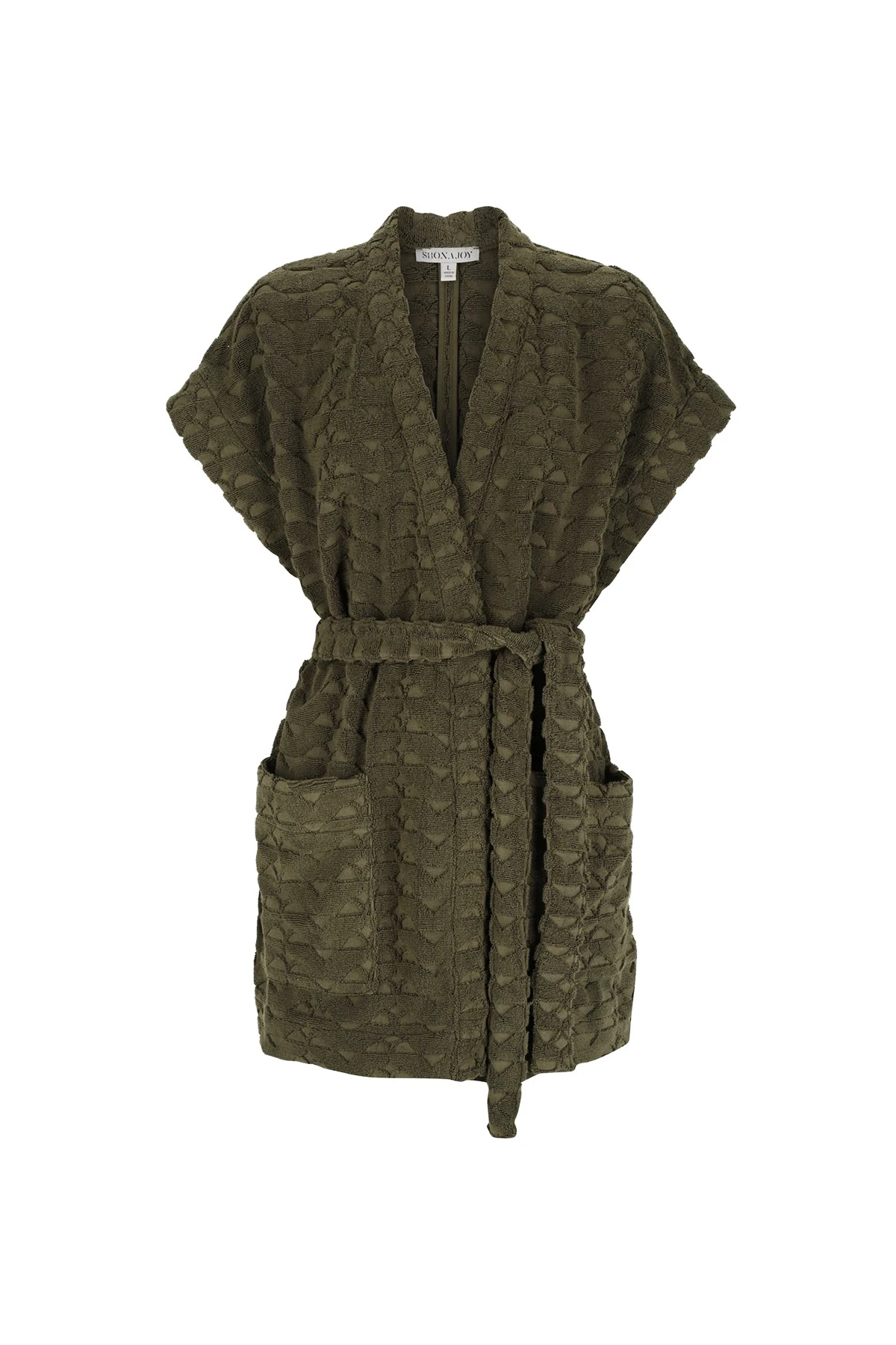 Shona-Joy-Pauline-Sleeveless-Robe-Khaki90128_nobg Pauline Sleeveless Robe - Khaki - Image 1
