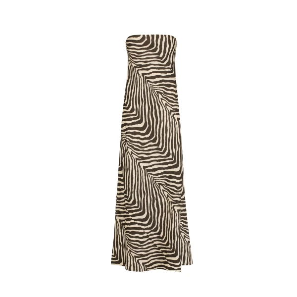 Sana Silk Strapless Bias Maxi Dress
