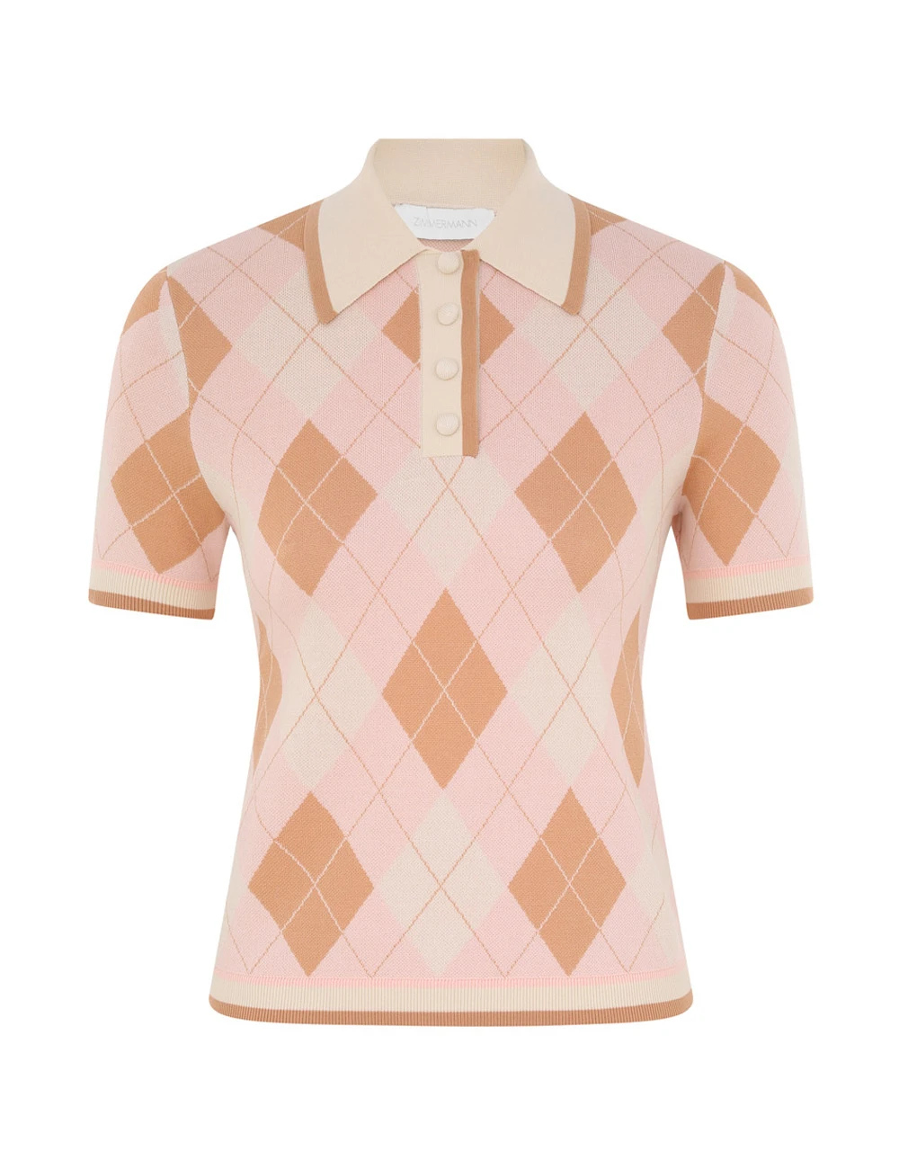 Zimmermann Acacia Argyle Knit Polo Zimmermann dress