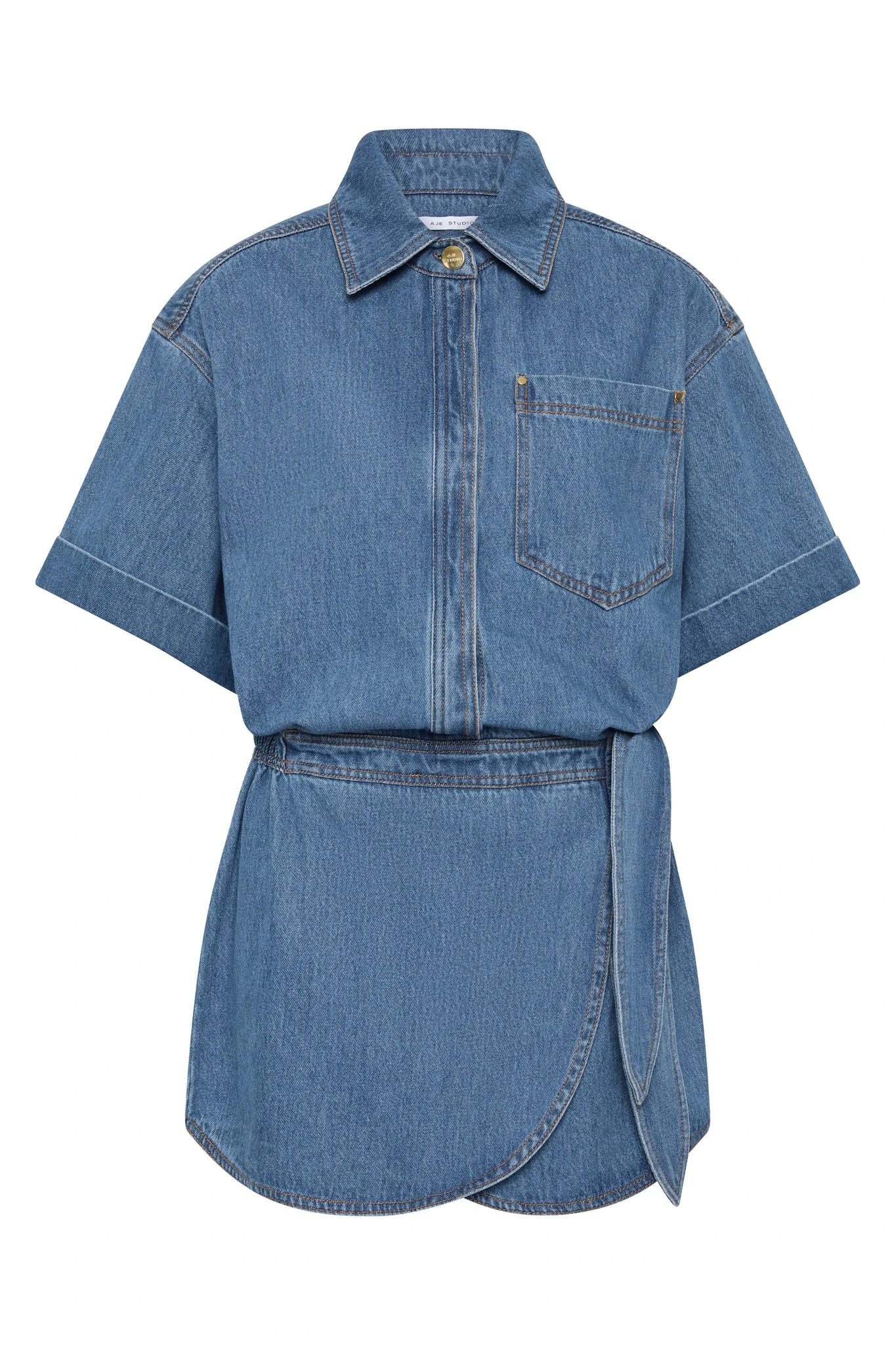 Aje-Airlie-Mini-Shirt-Dress Aje Blue Dresses