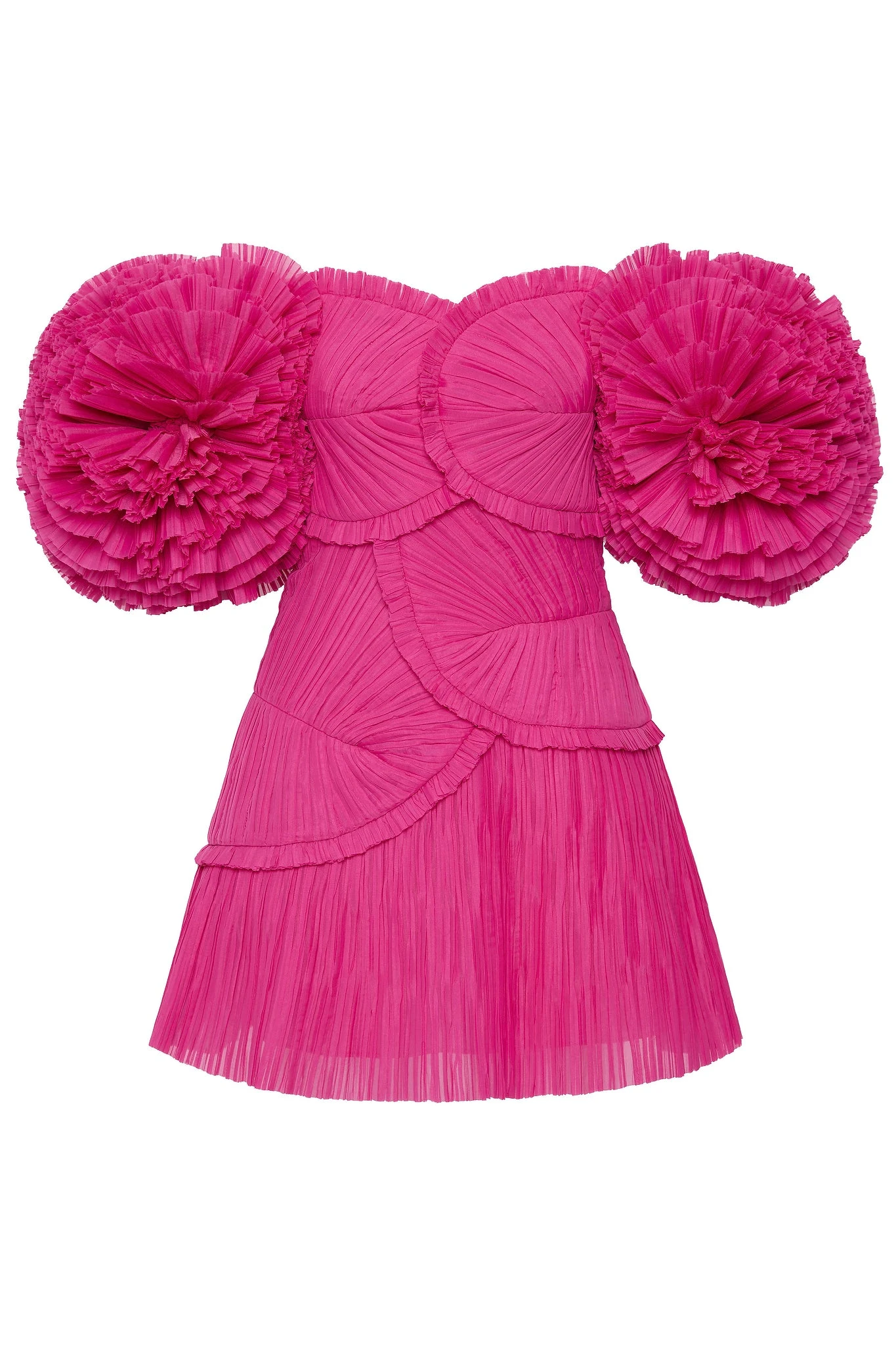 Aje-Crystallise-Pleated-Mini-Dress Aje Pink Dresses