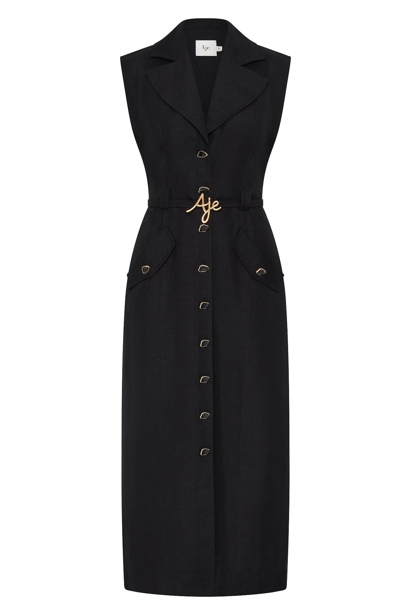 Aje-Desiree-Utility-Shirt-Dress Aje Black Dresses