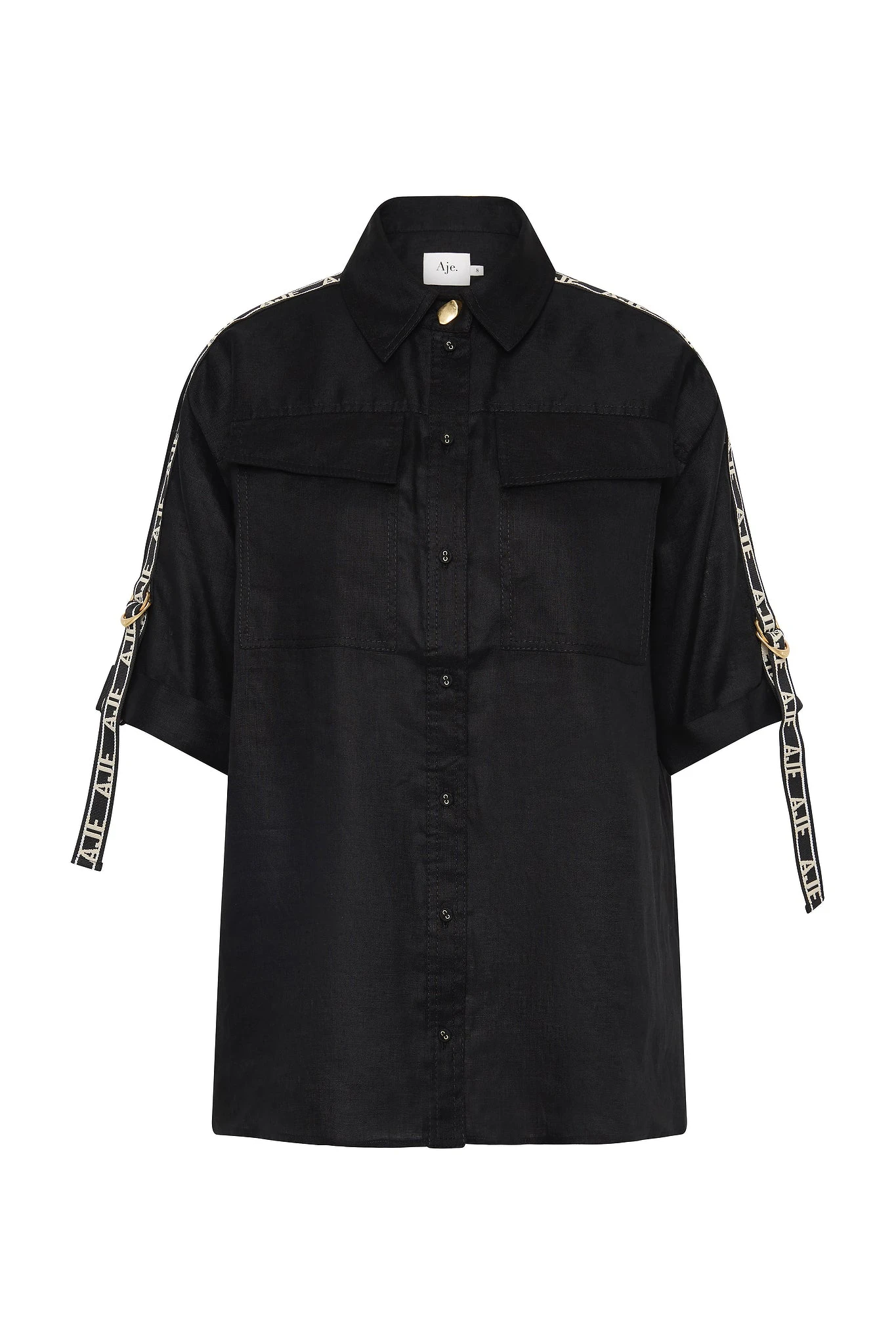 Aje-Imogen-Logo-Shirt Aje Black Tops
