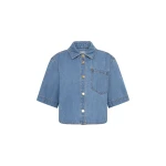 Aje-Sunray-Denim-Shirt Aje Blue Tops