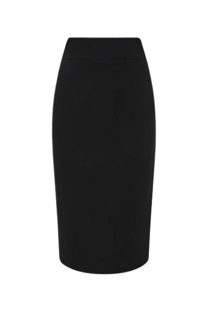 Carla-Zampatti-Black-Crepe-Dinastia-Pencil-Skirt28930_nobg Black Crepe Dinastia Pencil Skirt - Image 1