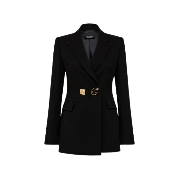 Black Crepe Parma Blazer