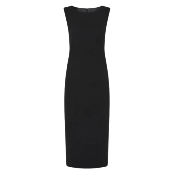 Black Crepe Sheath Dress